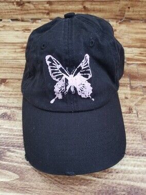 Black Butterfly Women's Cap Hat Graphic Print Fun Cotton Baseball Adjustsble